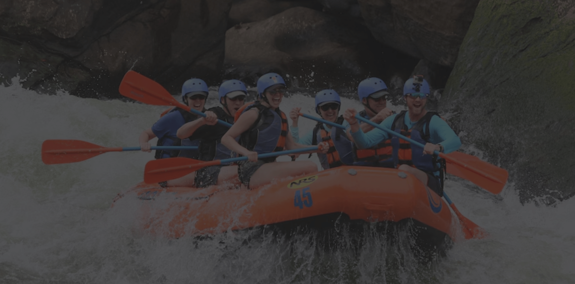 People rafting in a river